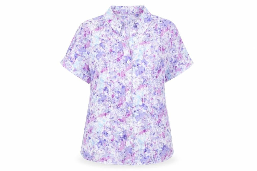 Front view of Pure & Natural Women's Multicoloured Floral Button-Up, size 12