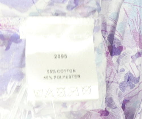 Pure & Natural Women's Multicoloured Floral Button-Up Size 12