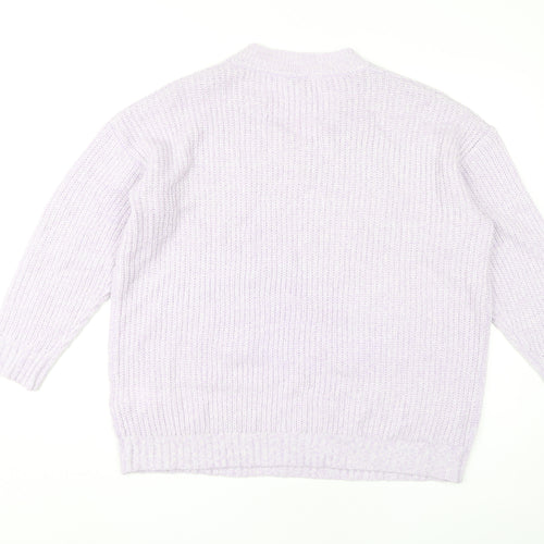 be you Women's Purple V-Neck Pullover Jumper Size 16/18