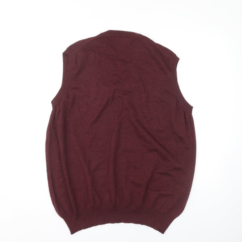 Marks and Spencer Men's XL Red Vest with V-Neck