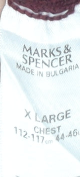 Marks and Spencer Men's XL Red Vest with V-Neck