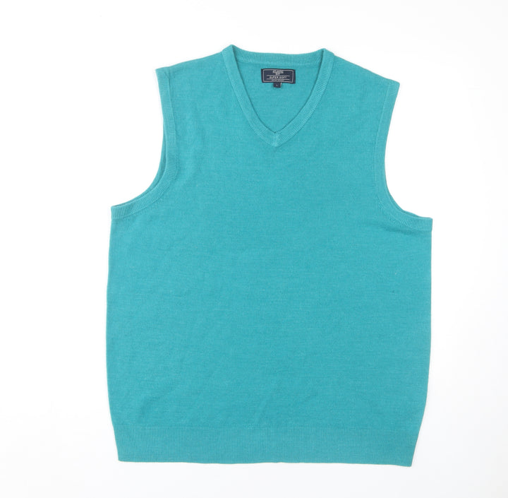 Atlantic Bay Unisex Green Wool Blend Vest L