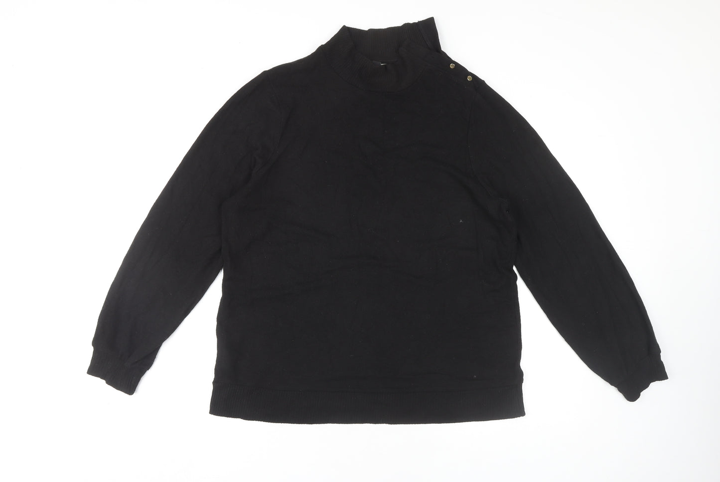 Next Women's Black Mock Neck Pullover Jumper Size L