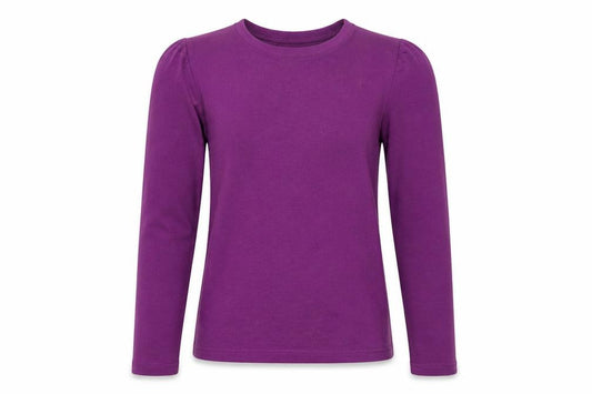 Front view of Pieces Women's Purple Basic T-Shirt, size 10
