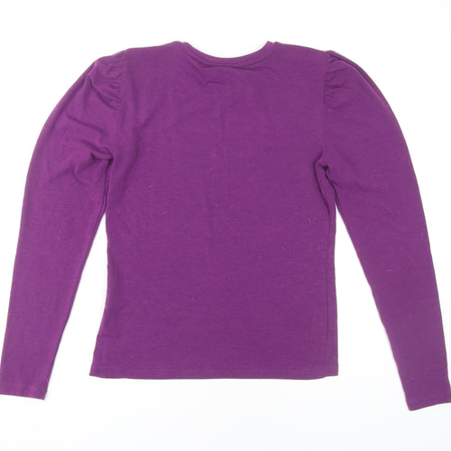 Pieces Women's Purple Basic T-Shirt, Size 10
