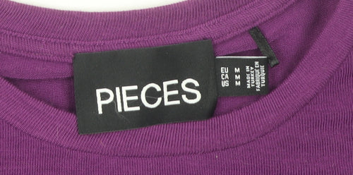 Pieces Women's Purple Basic T-Shirt, Size 10