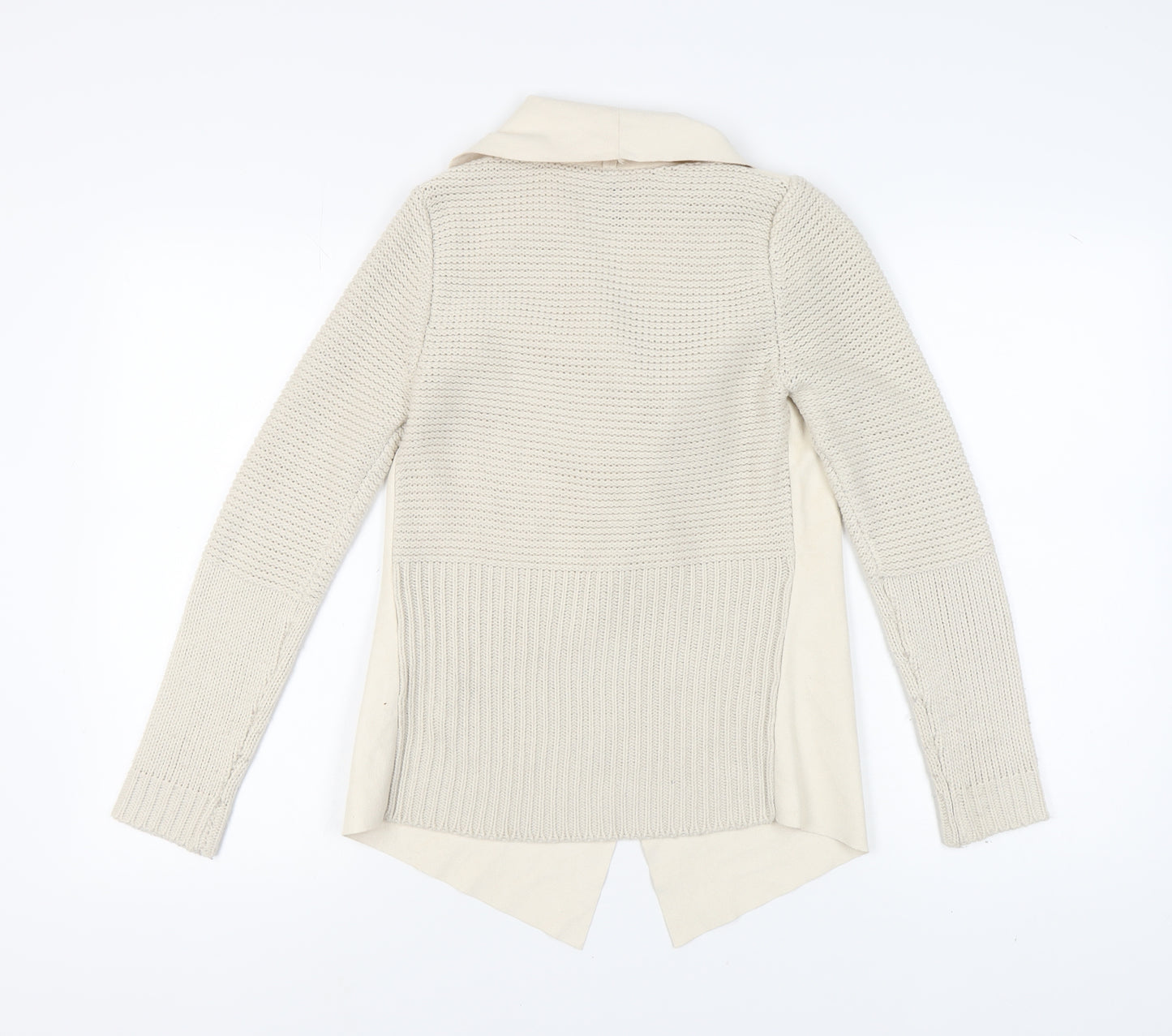 Stradivarius Women's Ivory Open Front Cardigan Size M