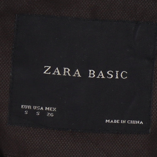 Zara Women Black Tweed Quilted Jacket Size S