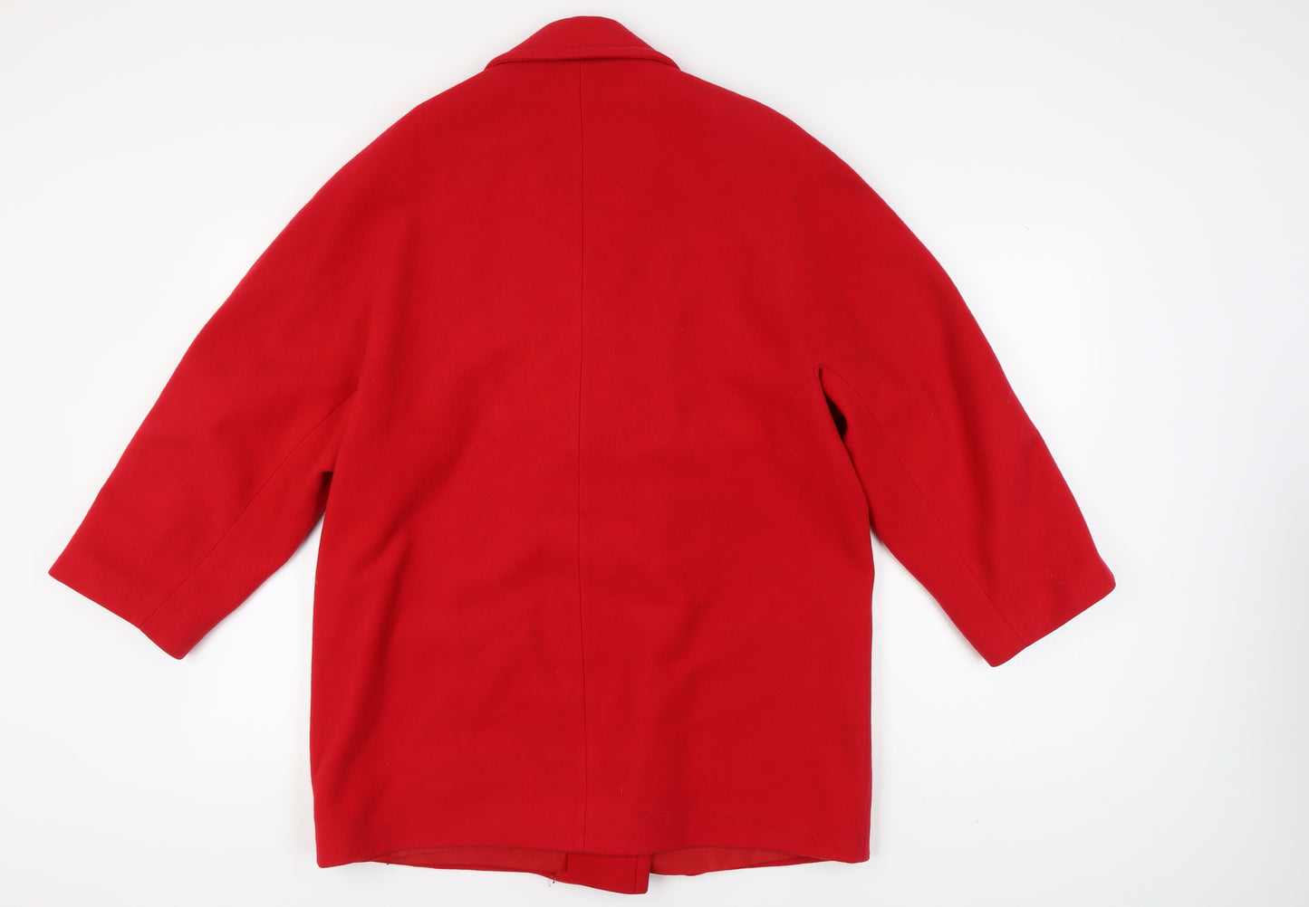 Marks and Spencer Women's Red Wool Pea Coat Size 14