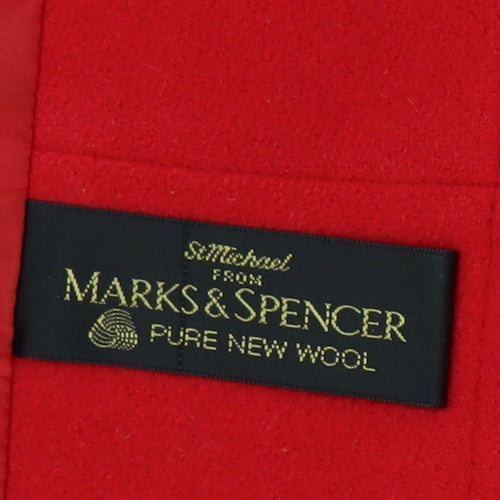 Marks and Spencer Women's Red Wool Pea Coat Size 14