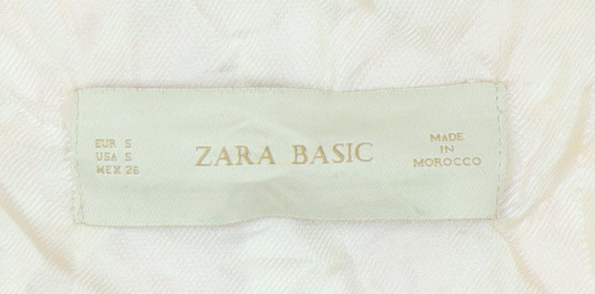 Zara Women’s Pink Tweed Overcoat Size 8