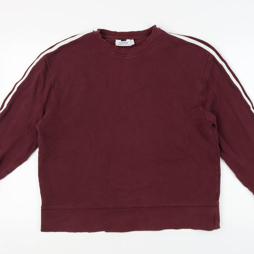 Topman Men's Red Pullover Sweatshirt Medium