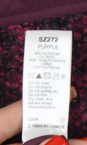 Joanna Hope Women's Purple Mid-Length Toggle Coat UK 16