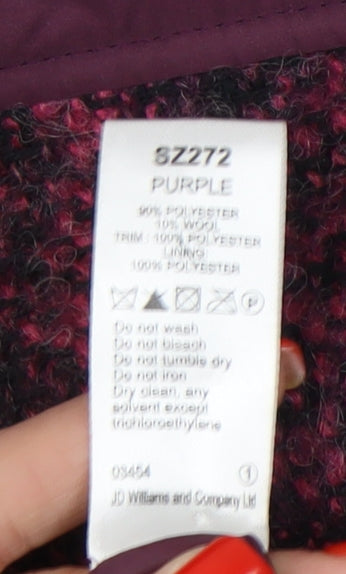 Joanna Hope Women's Purple Mid-Length Toggle Coat UK 16