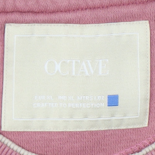 Octave Women's Pink Pullover Sweatshirt, L, Cozy & Casual