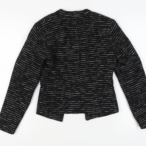 H&M Women's Black Striped Blazer Size 4