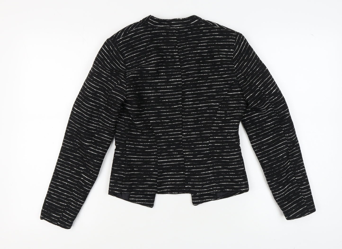 H&M Women's Black Striped Blazer Size 4
