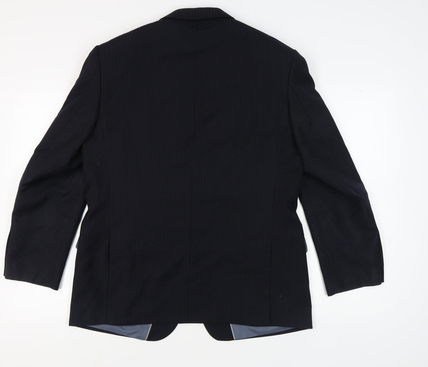 Marks and Spencer Men's Blue 42S Striped Suit Jacket