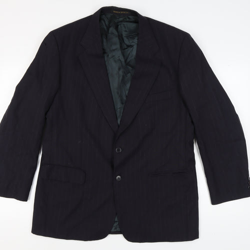 Marks and Spencer Men's Navy Blazer, Size 42R Wool