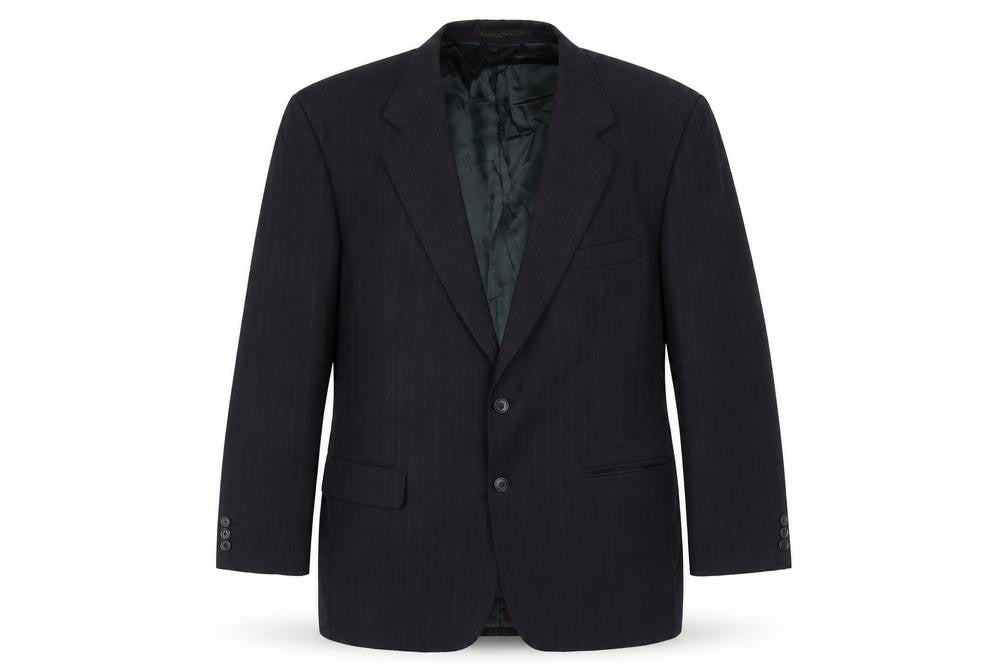 Front view of Marks & Spencer Men's Navy Blazer, size 42R, Wool