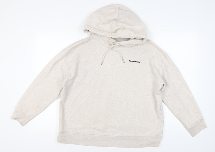 H&M Women’s Beige Pullover Hoodie, Size S