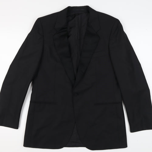 St Michael Men's Black Tuxedo Jacket - 40R, Formal, Vintage