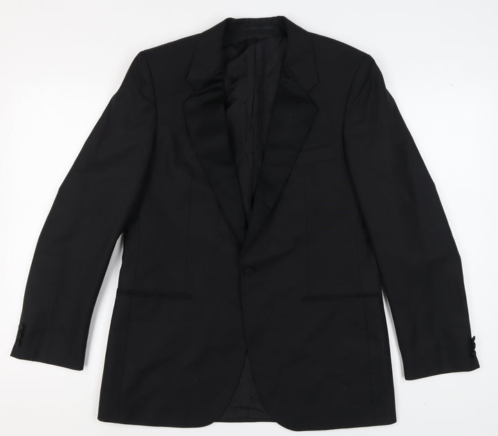 St Michael Men's Black Tuxedo Jacket - 40R, Formal, Vintage