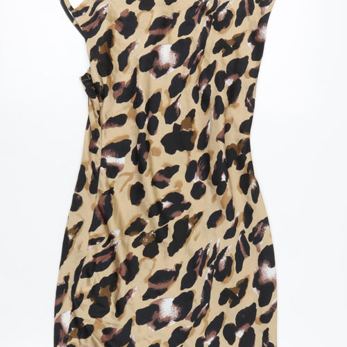 MISSPAP Women’s Multicoloured Animal Print Slip Dress Size 8