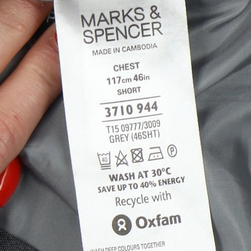 Marks & Spencer Men’s Grey Suit Jacket 46 Short