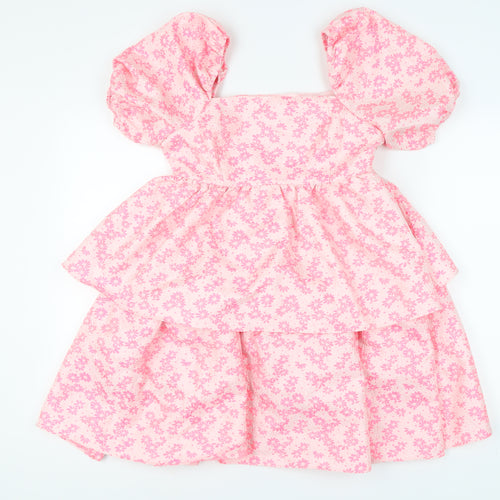 Collective the Label Pink Floral A-Line Dress Size 10