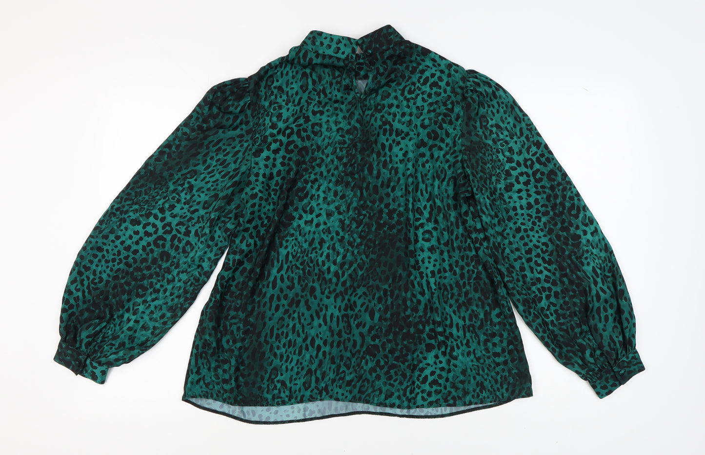 Next Women's Green Animal Print Blouse, Size 14