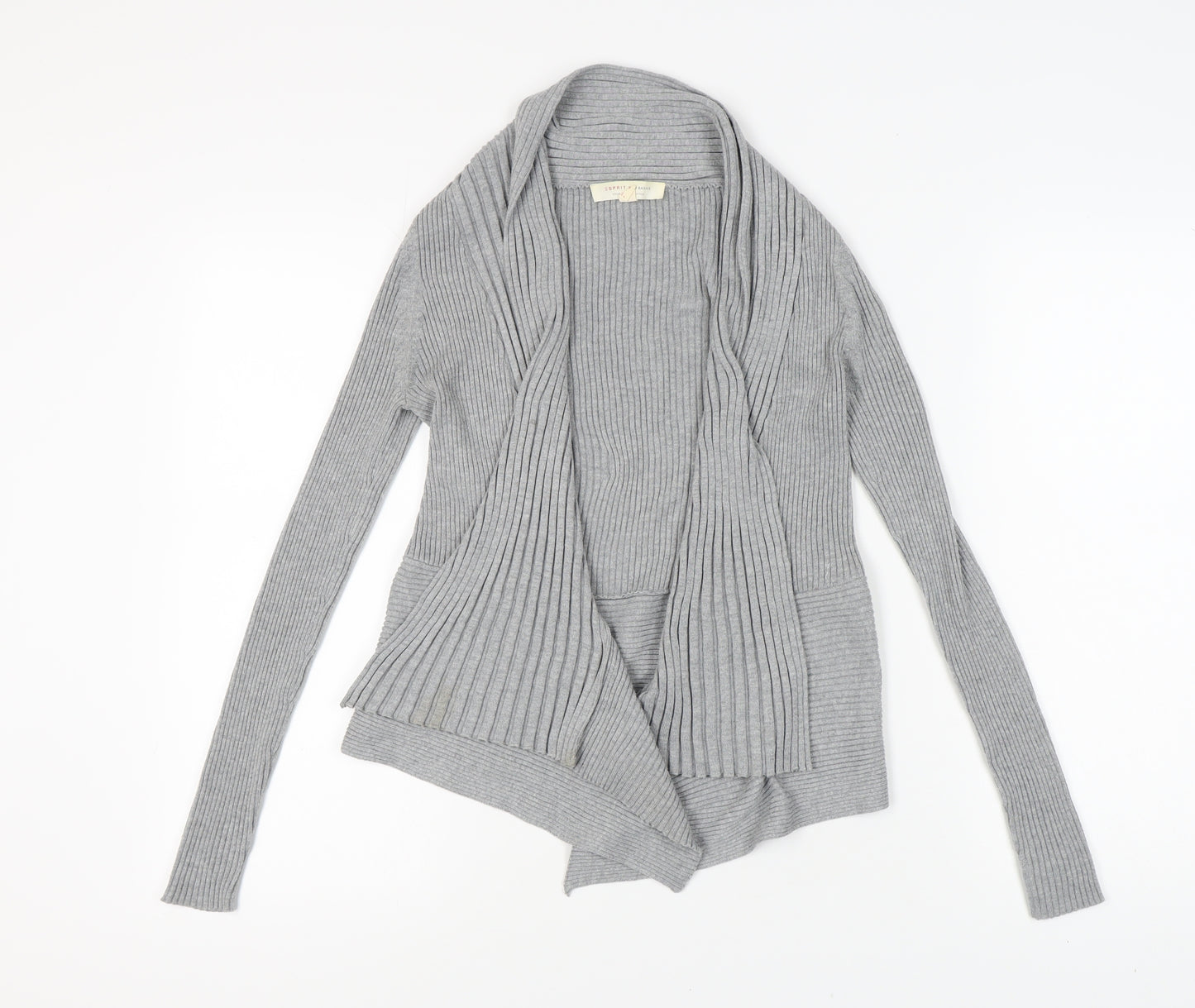 Esprit Women's Grey Open Front Cardigan - Size M - Casual Knit