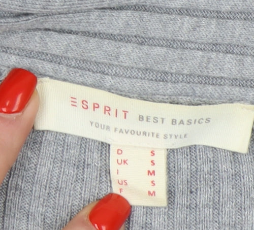 Esprit Women's Grey Open Front Cardigan - Size M - Casual Knit