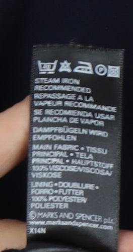 Marks and Spencer Women's Black Midi Skirt Size 12