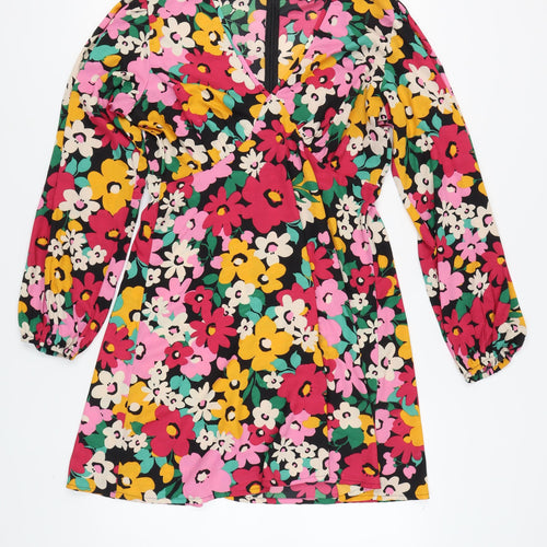Be You Women's Multicoloured A-Line Floral Dress Size 14