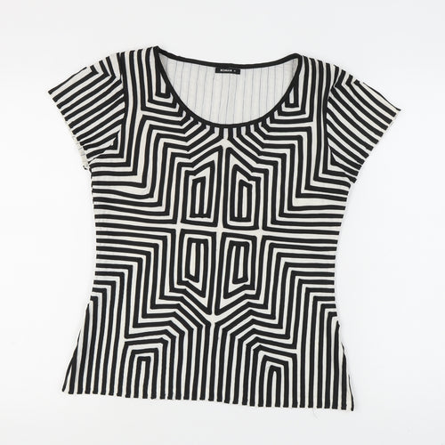 Roman Women’s Geometric T-Shirt, Size 10, Black
