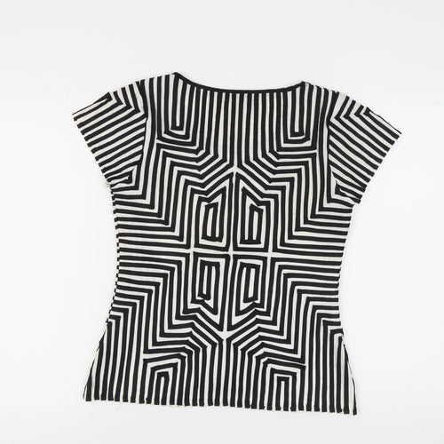 Roman Women’s Geometric T-Shirt, Size 10, Black