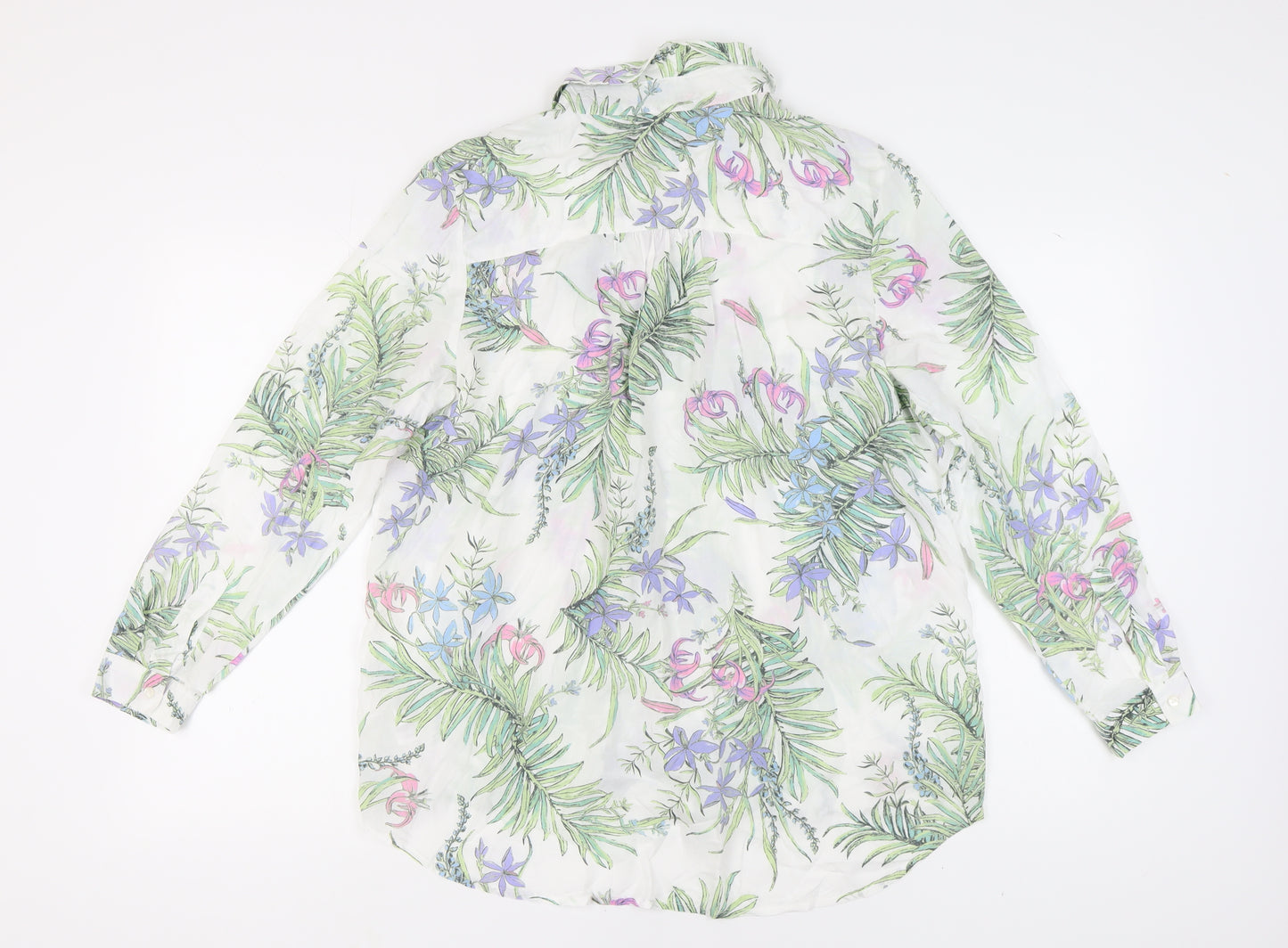 Marks & Spencer Women's Ivory Floral Blouse, Size 18