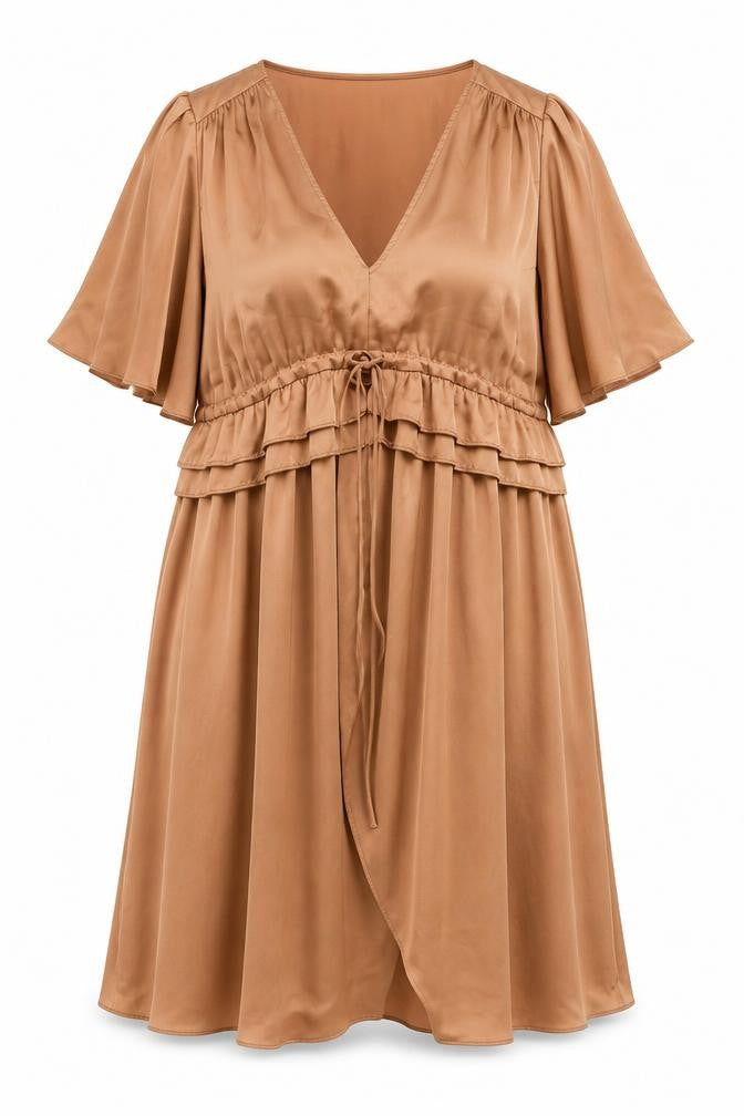Front view of Marks & Spencer Women's Brown Dress, size 12