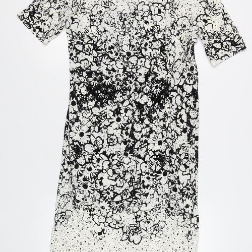 Marks and Spencer Women's Ivory Floral Shift Dress Size 16