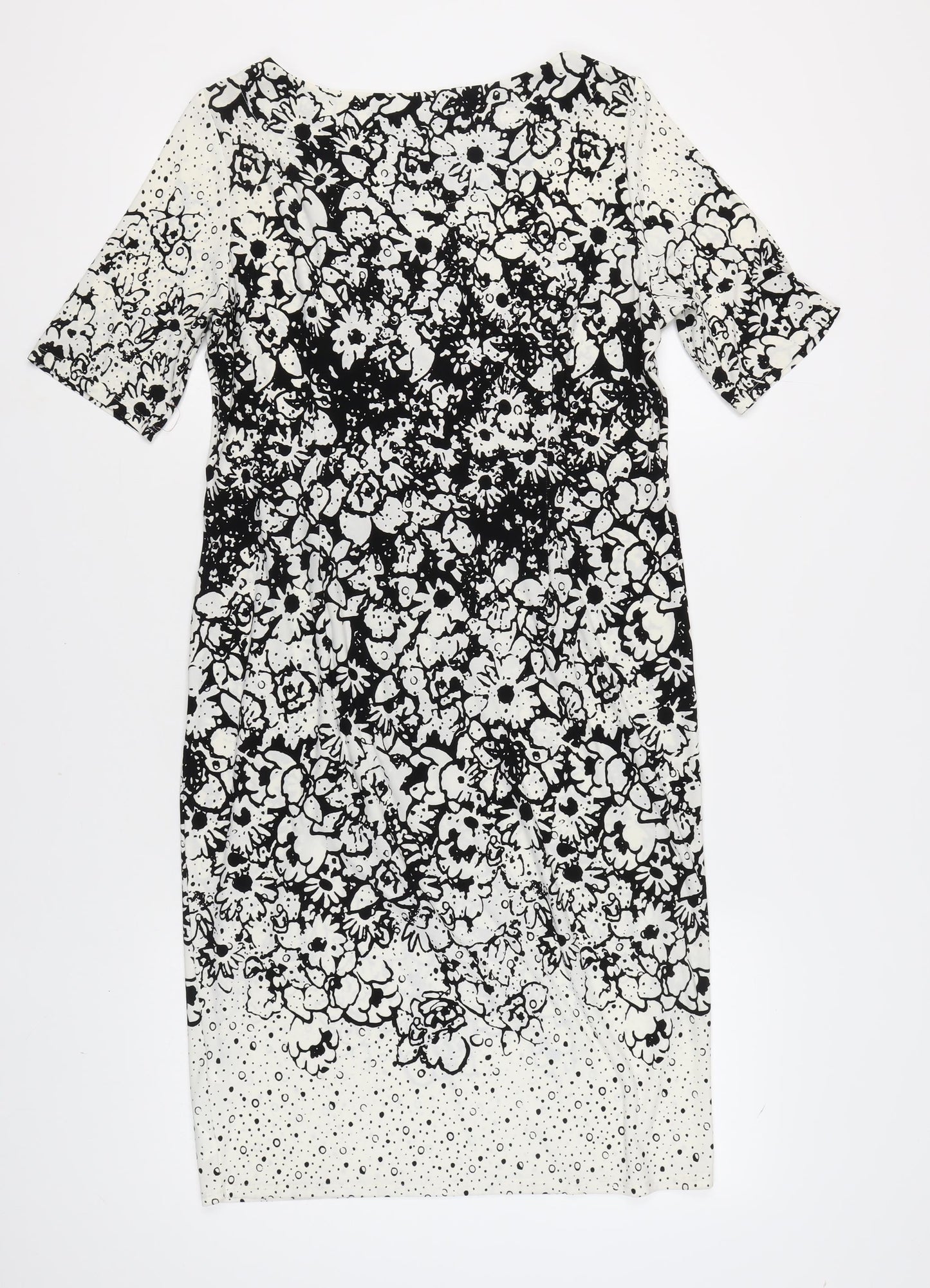 Marks and Spencer Women's Ivory Floral Shift Dress Size 16