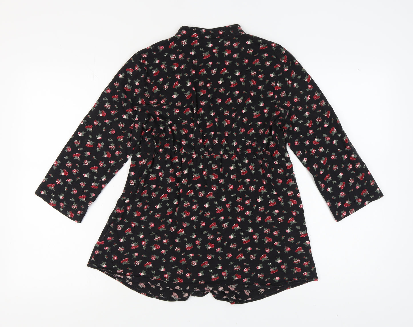 Dorothy Perkins Women's Black Floral Tunic Blouse Size 12