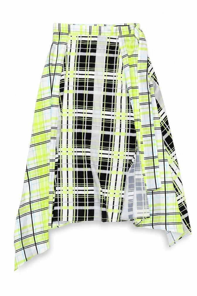 Front view of Topshop Women's Multicoloured Plaid Skirt, size 8