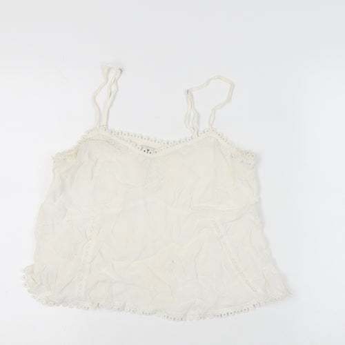 River Island Women's White Camisole Tank Size 10