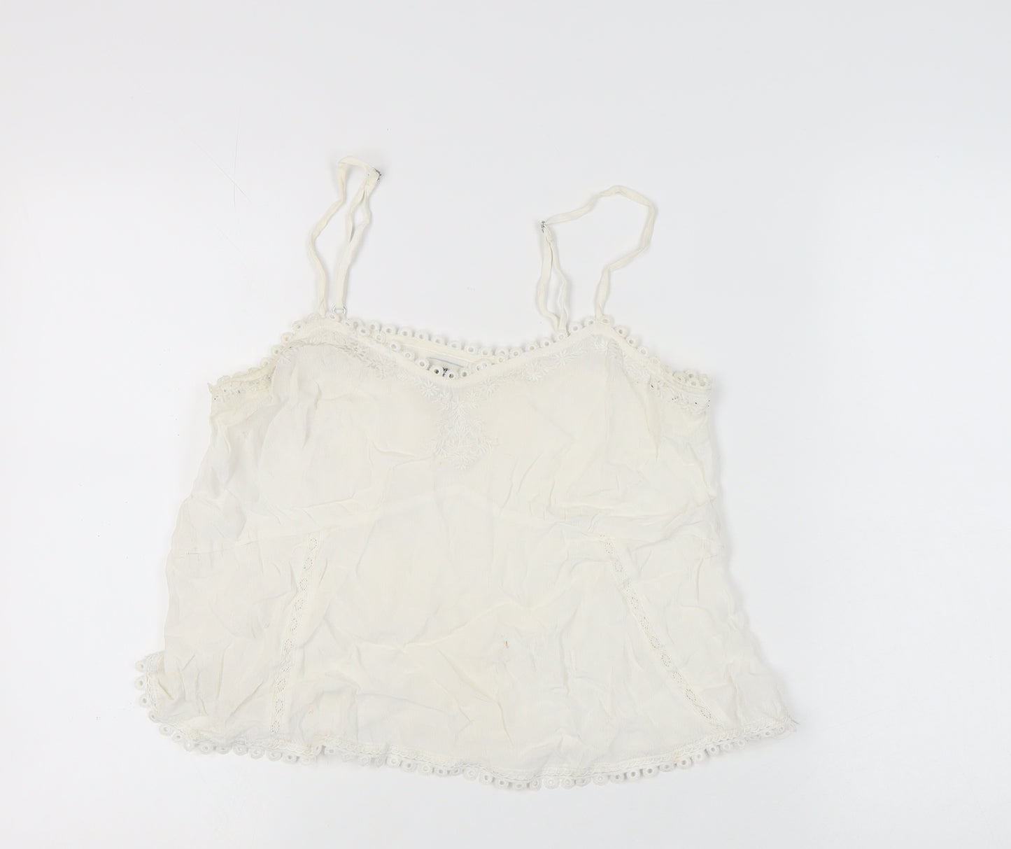 River Island Women's White Camisole Tank Size 10