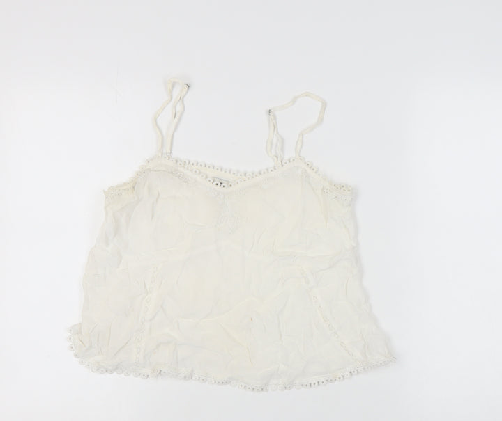 River Island Women's White Camisole Tank Size 10