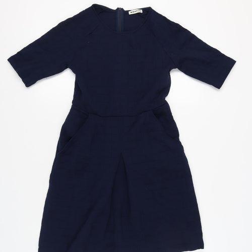 Whistles Women's Blue Check Dress Size 10