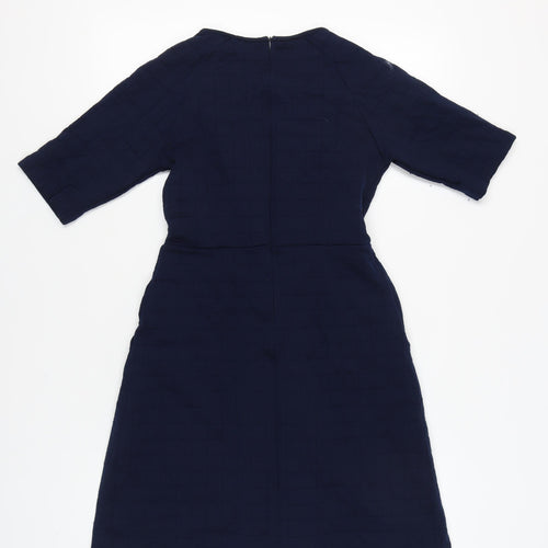 Whistles Women's Blue Check Dress Size 10