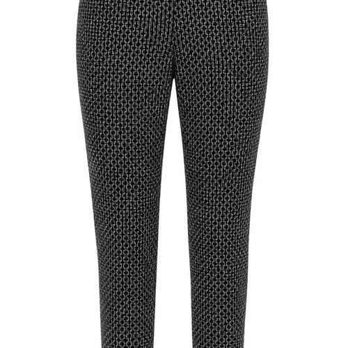 New Look Women's Black Geometric Skinny Trousers Size 10