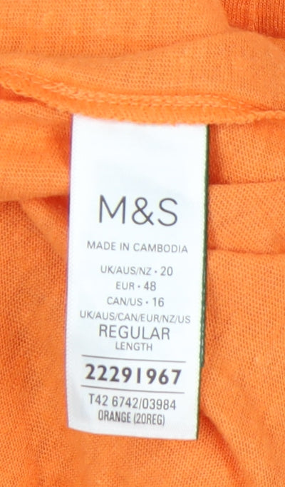 Marks and Spencer Women’s Orange Sleeveless Dress